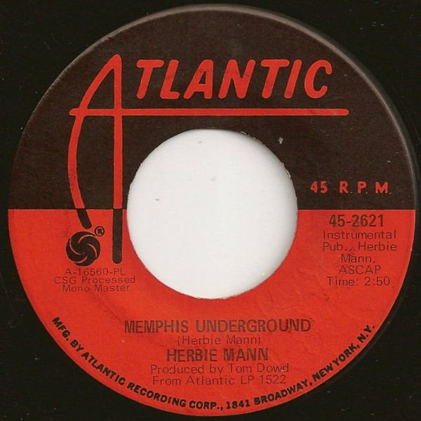 Herbie Mann - Memphis Underground / New Orleans (7", Single)