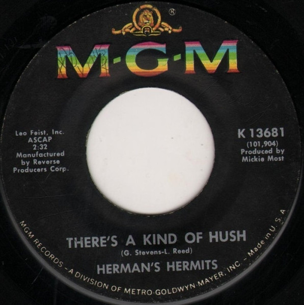 Herman's Hermits - There's A Kind Of Hush / No Milk Today (7", Single, Nas)