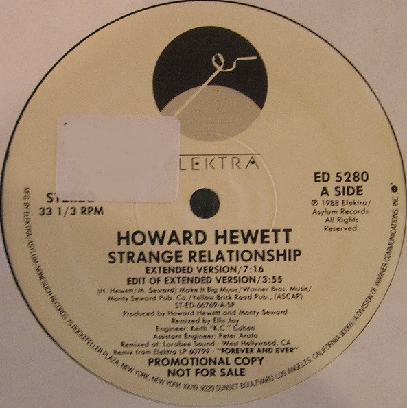 Howard Hewett - Strange Relationship (12", Promo)