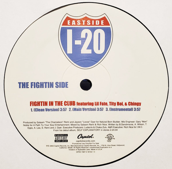 I-20 - Fightin In The Club (12", Promo)