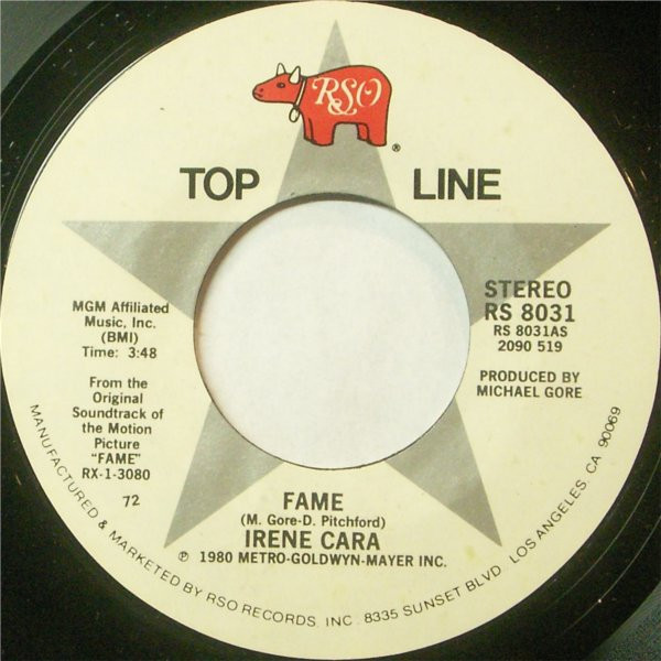 Irene Cara - Fame / Out Here On My Own (7", Mono, RE, PRC)