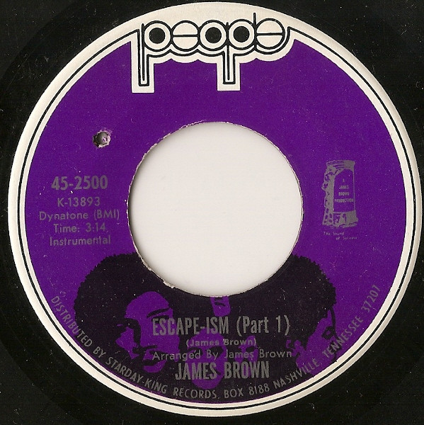 James Brown - Escape-ism (7", Single, Ind)