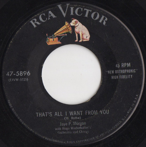 Jaye P. Morgan - That's All I Want From You / Dawn (7", Single, Ind)