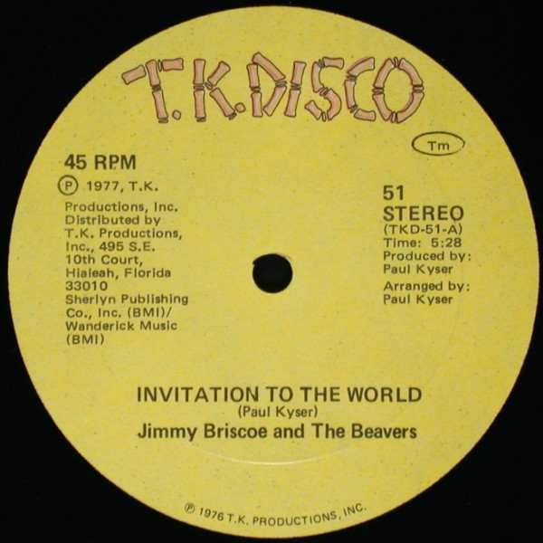 Jimmy Briscoe And The Beavers - Invitation To The World (12")