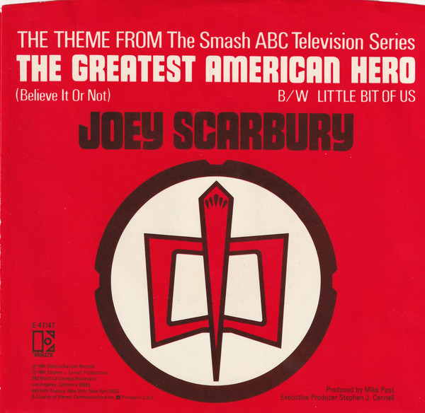 Joey Scarbury - Theme From "The Greatest American Hero" (Believe It Or Not) (7", Single, Spe)