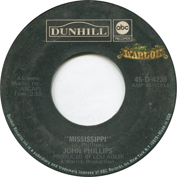 John Phillips - Mississippi / April Anne (7", Single)
