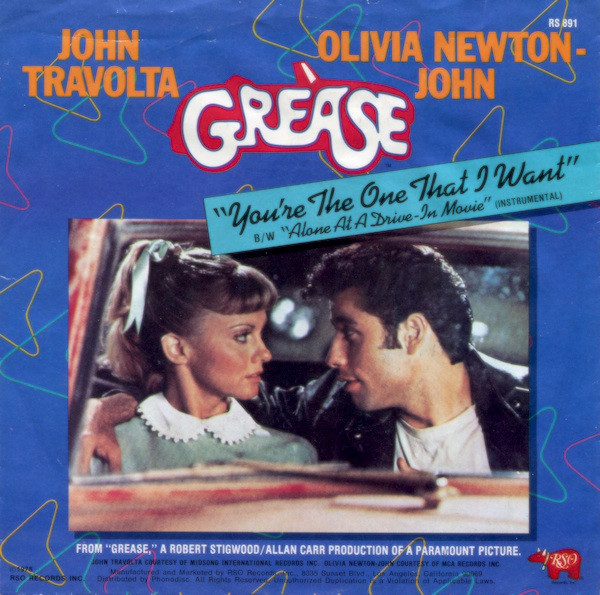 John Travolta / Olivia Newton-John - You're The One That I Want (7", Single, Styrene)