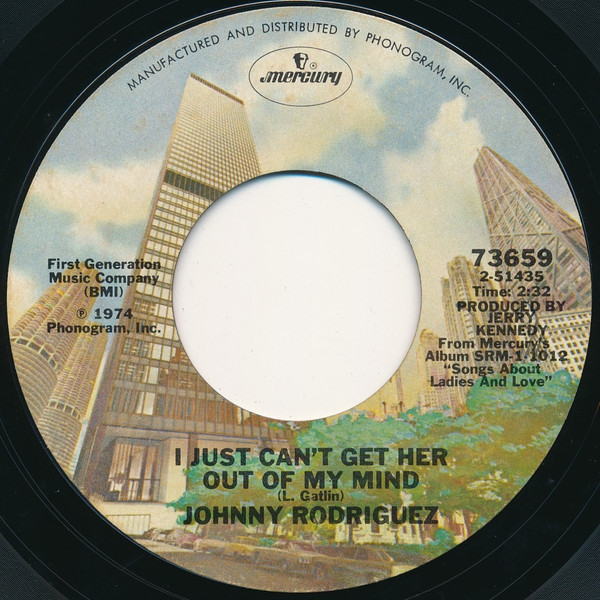 Johnny Rodriguez (4) - I Just Can't Get Her Out Of My Mind (7", Single, Styrene)