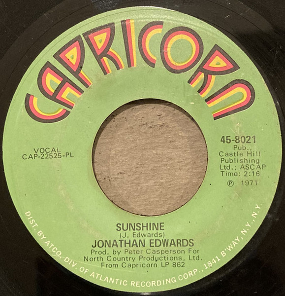 Jonathan Edwards (2) - Sunshine  (7", Single, Mono, PL )
