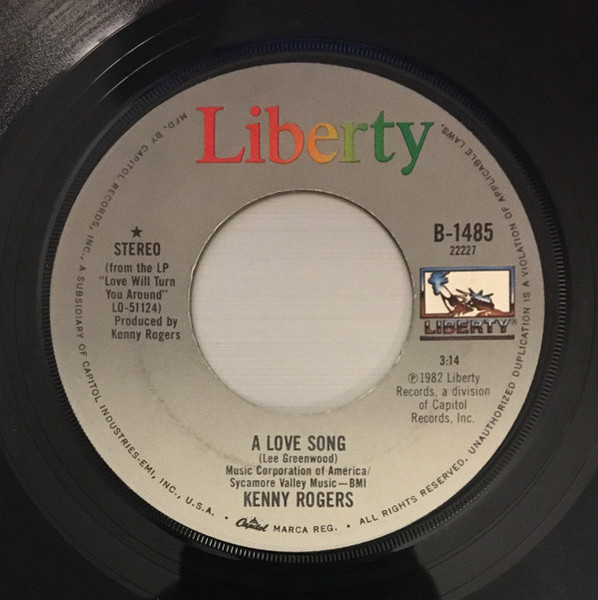 Kenny Rogers - A Love Song (7", Single, Win)