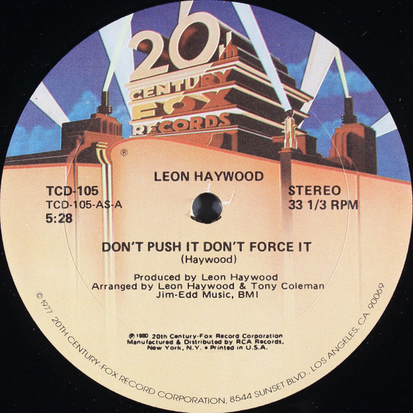 Leon Haywood - Don't Push It Don't Force It (12", Gol)