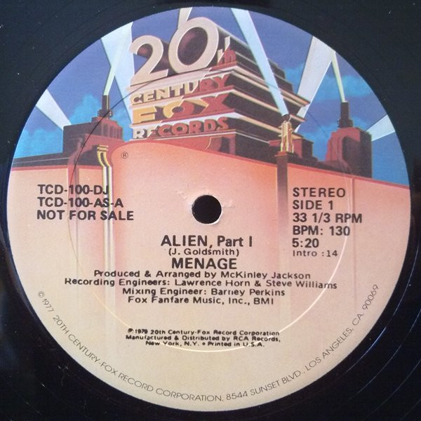 Menage (2) - Alien (12", Promo)
