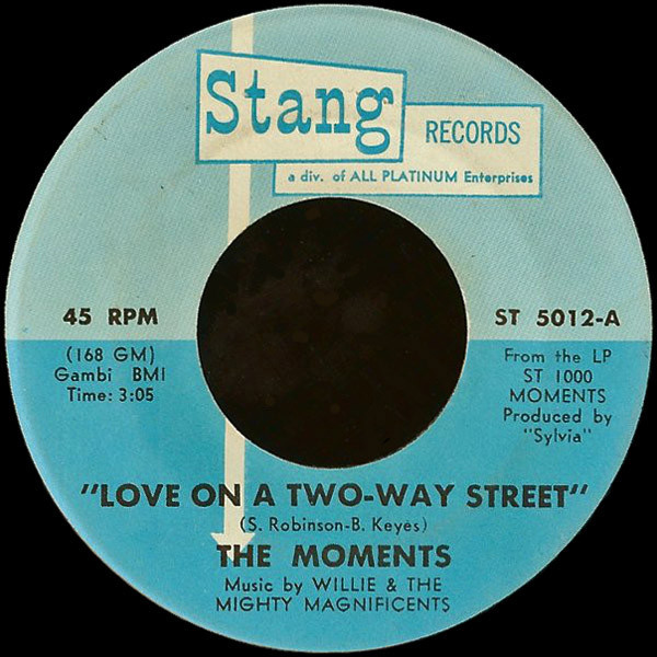 The Moments - Love On A Two-Way Street (7", Single, MSI)