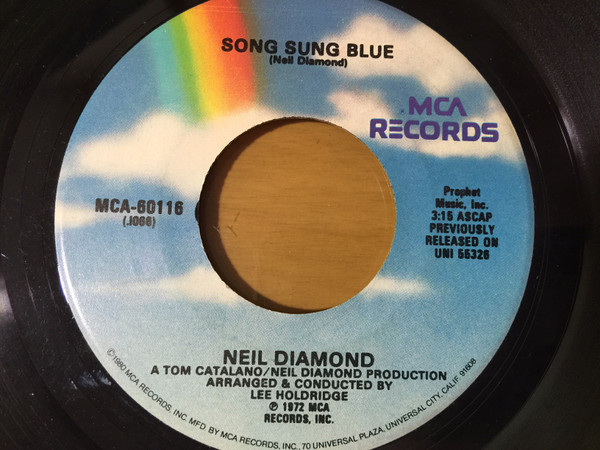 Neil Diamond - Song Sung Blue (7", Single, RE)