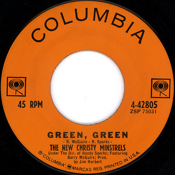 The New Christy Minstrels - Green, Green (7", Single)