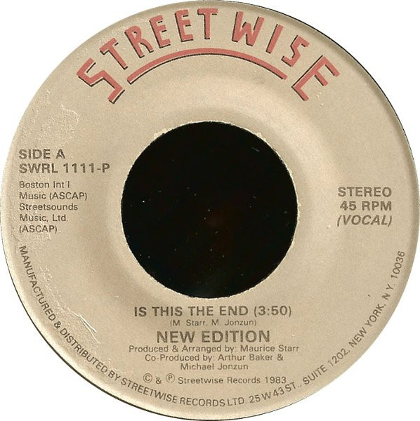 New Edition - Is This The End (7")