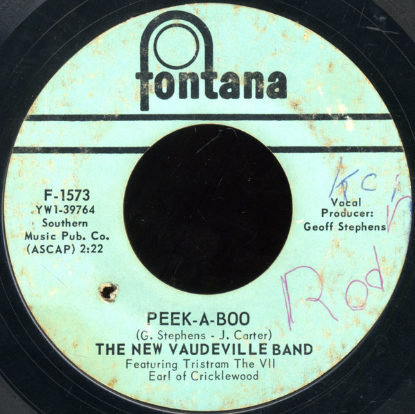 The New Vaudeville Band - Peek-A-Boo (7", Single, Mono)