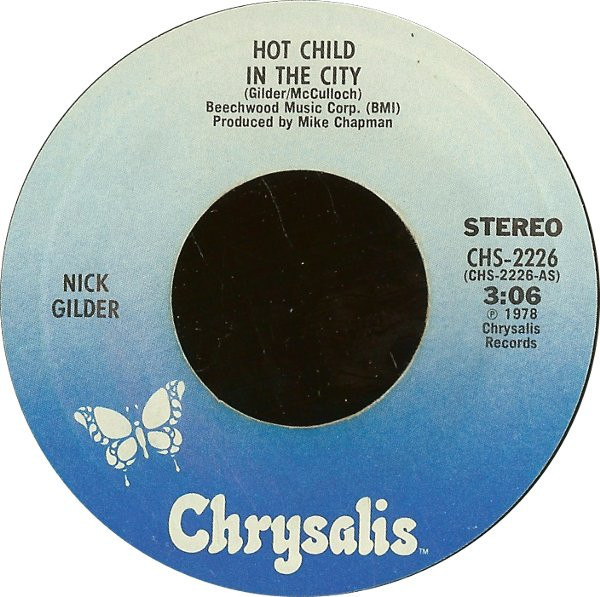 Nick Gilder - Hot Child In The City (7", Single, Styrene, Pit)