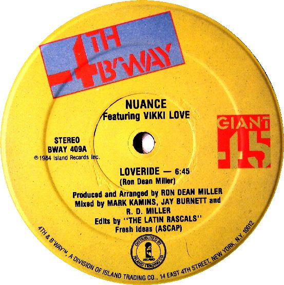 Nuance Featuring Vikki Love - Loveride (12")