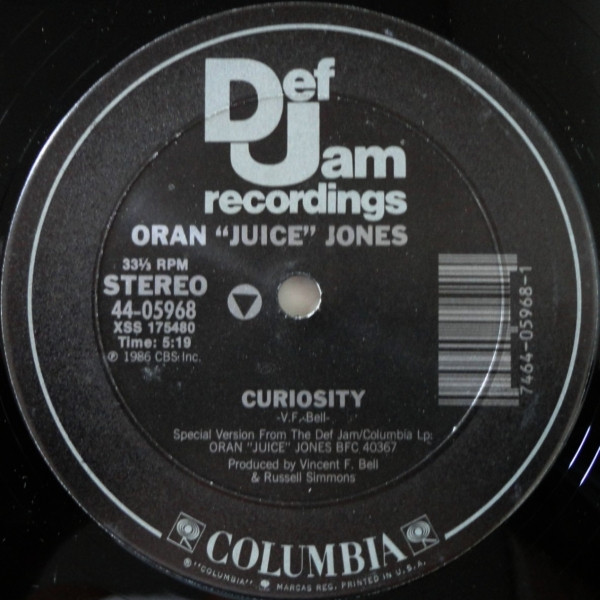 Oran "Juice" Jones* - Curiosity B/W Here I Go Again (12", Single)