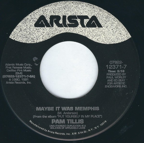 Pam Tillis - Maybe It Was Memphis (7", Single)