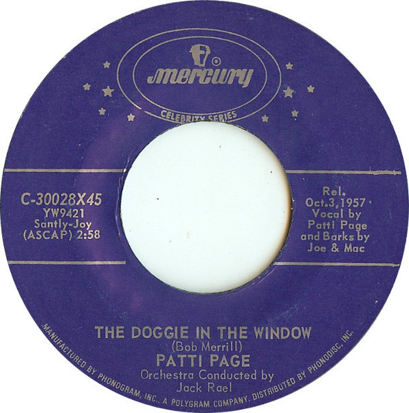 Patti Page - The Doggie In The Window / Cross Over The Bridge (7", RE)