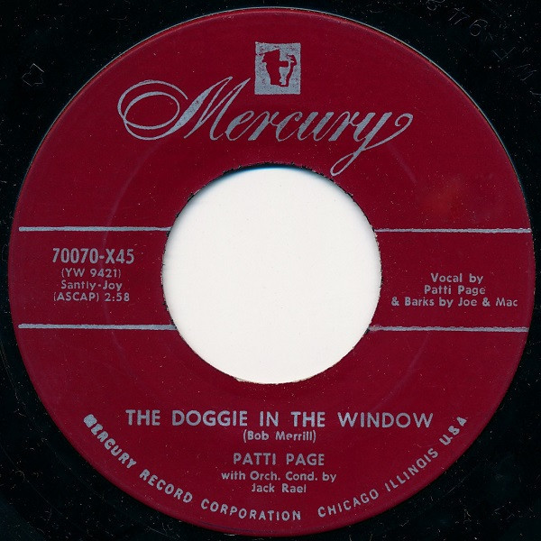 Patti Page - The Doggie In The Window / My Jealous Eyes (7")