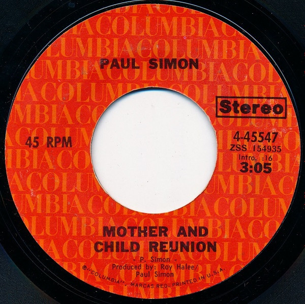 Paul Simon - Mother And Child Reunion (7", Single, Styrene)