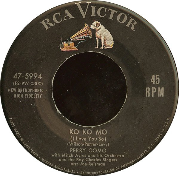Perry Como - Ko Ko Mo (I Love You So) / You'll Always Be My Lifetime Sweetheart (7")