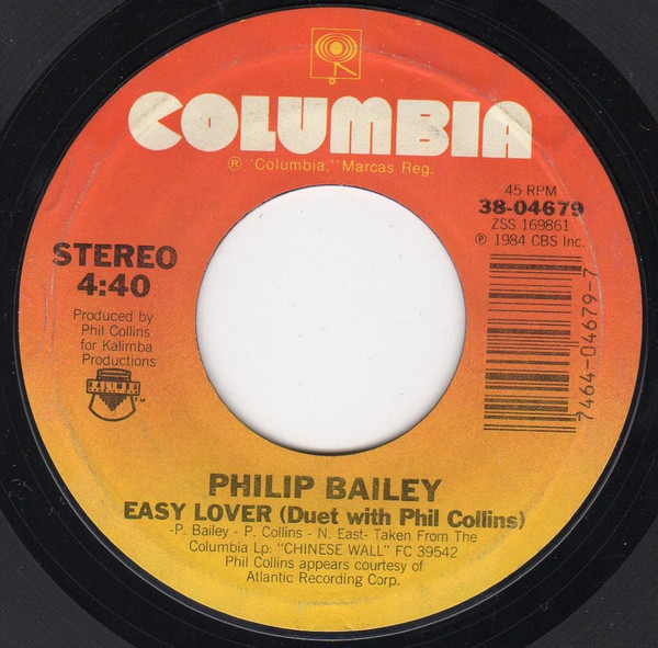 Philip Bailey Duet With Phil Collins - Easy Lover (7", Single, Car)