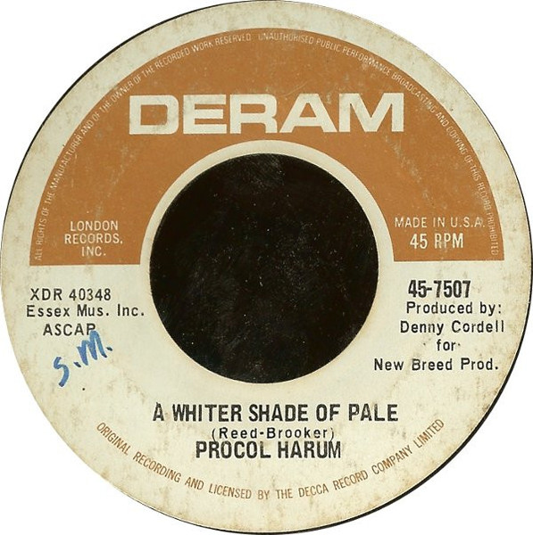 Procol Harum - A Whiter Shade Of Pale / Lime Street Blues (7", Single, She)