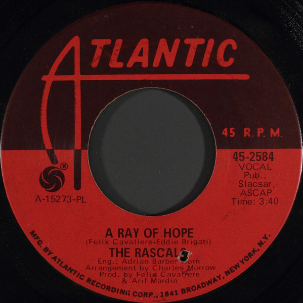 The Rascals - A Ray Of Hope (7", Single, PL )