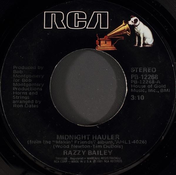 Razzy Bailey - Midnight Hauler (7", Single, Ind)