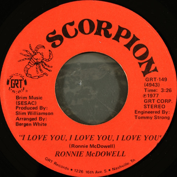 Ronnie McDowell - I Love You, I Love You, I Love You / Fallin' (7")