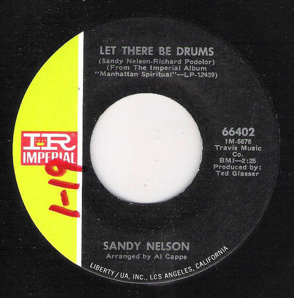 Sandy Nelson - Let There Be Drums (7", Single)