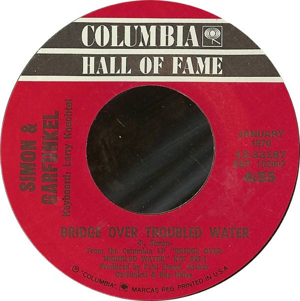 Simon & Garfunkel - Bridge Over Troubled Water / Cecilia (7", RE, Styrene, Ter)
