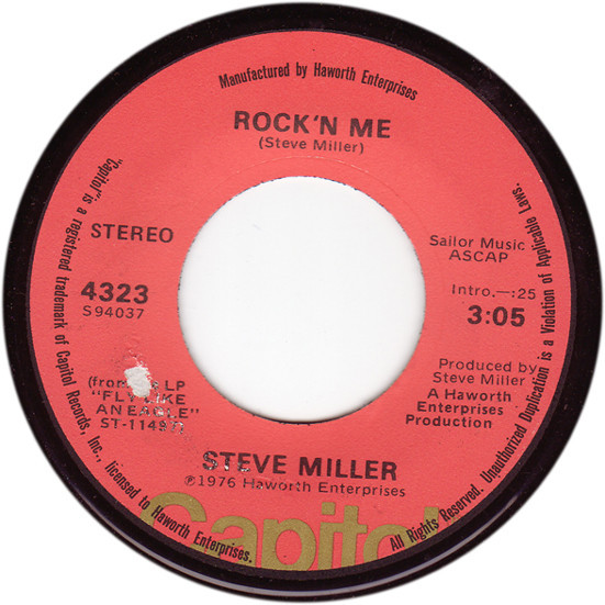 Steve Miller - Rock 'N Me / Living In The U.S.A. (7", Single, Jac)