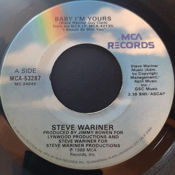 Steve Wariner - Baby I'm Yours (7", Single, Glo)