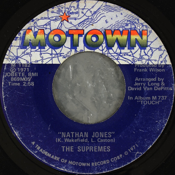 The Supremes - Nathan Jones / Happy (Is A Bumpy Road) (7", Sup)