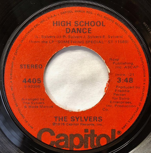 The Sylvers - High School Dance / Lovin' You Is Like Lovin' The Wind (7", Single, Win)