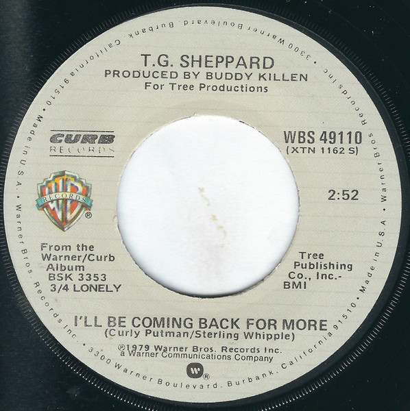 T.G. Sheppard - I'll Be Coming Back For More (7", Single, Jac)