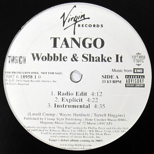 Tango* - Wobble & Shake It (12", Promo)