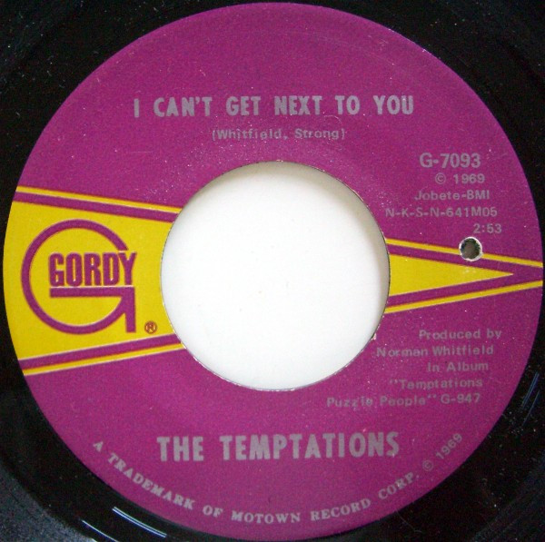 The Temptations - I Can't Get Next To You (7", Ame)