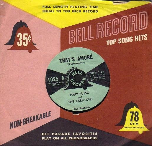 Tony Russo (2) And The Carillons - That's Amoré / The Jones Boy (7")