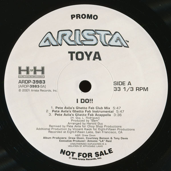 Toya (2) - I Do!! (12", Promo)
