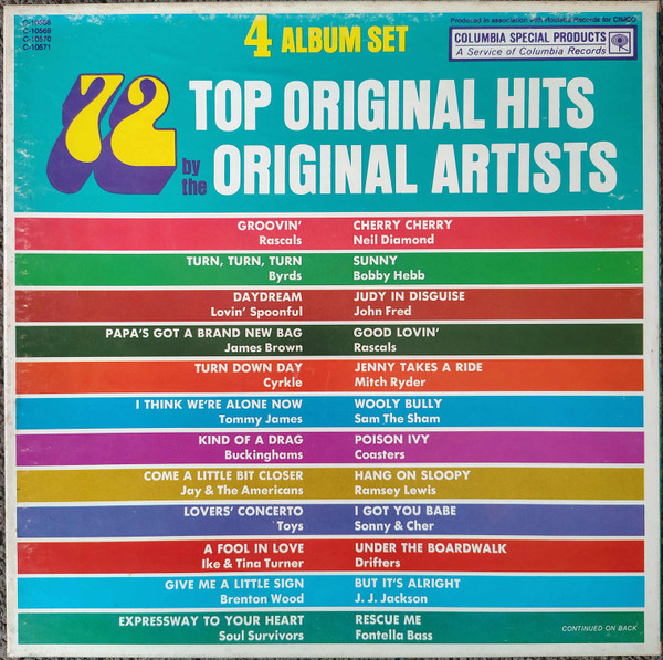 Various - 72 Original Hits (4xLP, Comp, Mono + Box)