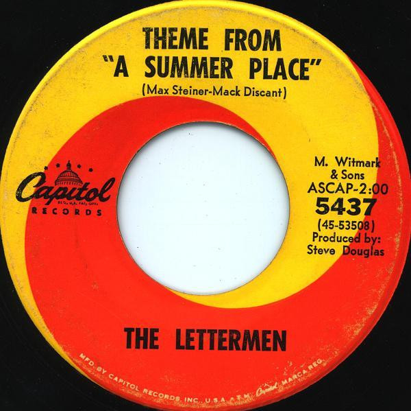 The Lettermen - Theme From "A Summer Place" / Sealed With A Kiss (7", Single, Scr)