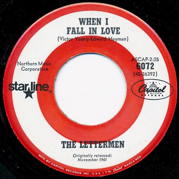 The Lettermen - When I Fall In Love / The Way You Look Tonight (7", Single, RE)
