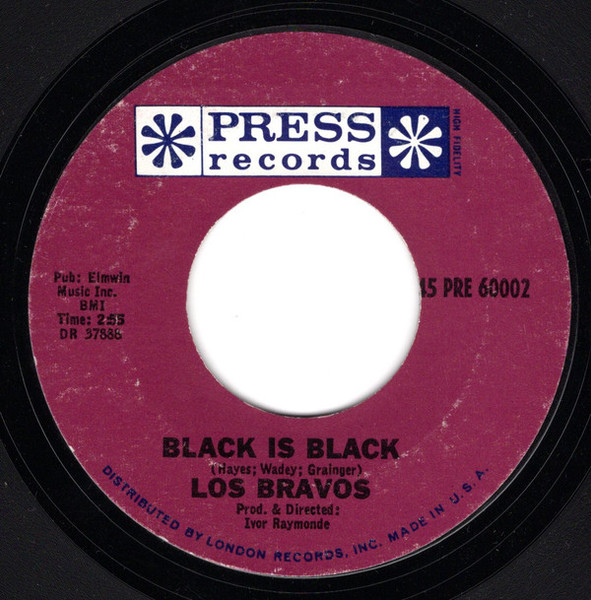 Los Bravos - Black Is Black / I Want A Name (7", Styrene, Ter)