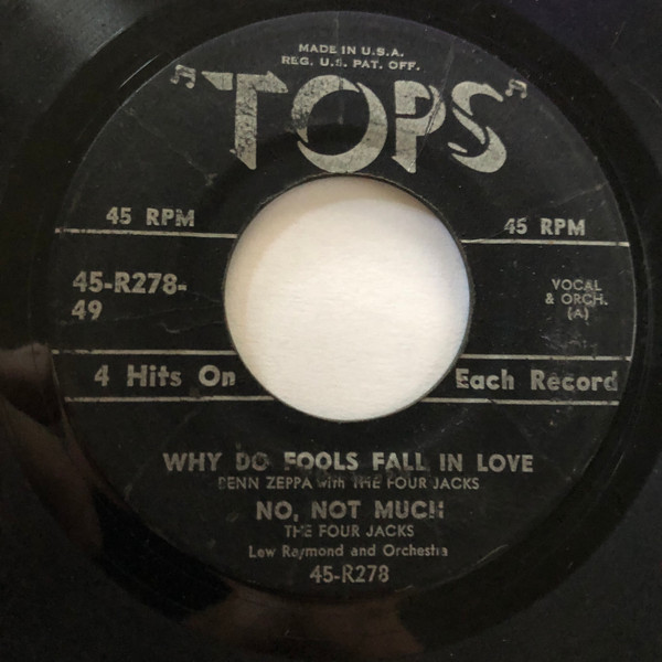 Various - Why Do Fools Fall In Love / No, Not Much // A Tear Fell / I'll Be Home (7")
